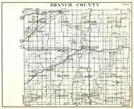 Branch County, Sherwood, Union, Girard, Butler, Matteson, Batavia, Coldwater, Bronson, Bethel, Ovid, Noble, Michigan State Atlas 1930c